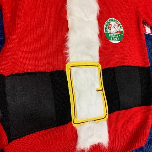 Santa Beer Holster Ugly Christmas Sweater - Picture 7 of 9